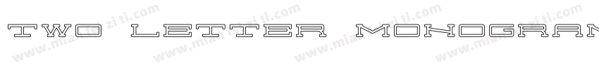 two letter monogram字体转换